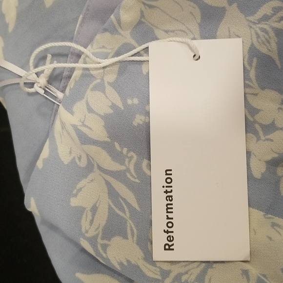 💕REFORMATION💕 Eleni Dress ~ Aliso Blue Floral Print 10 NWT - Picture 13 of 16